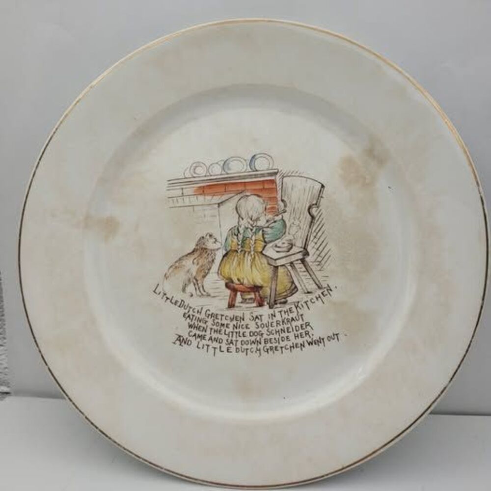Vintage Little Dutch Gretchen Nursery Rhyme Plate